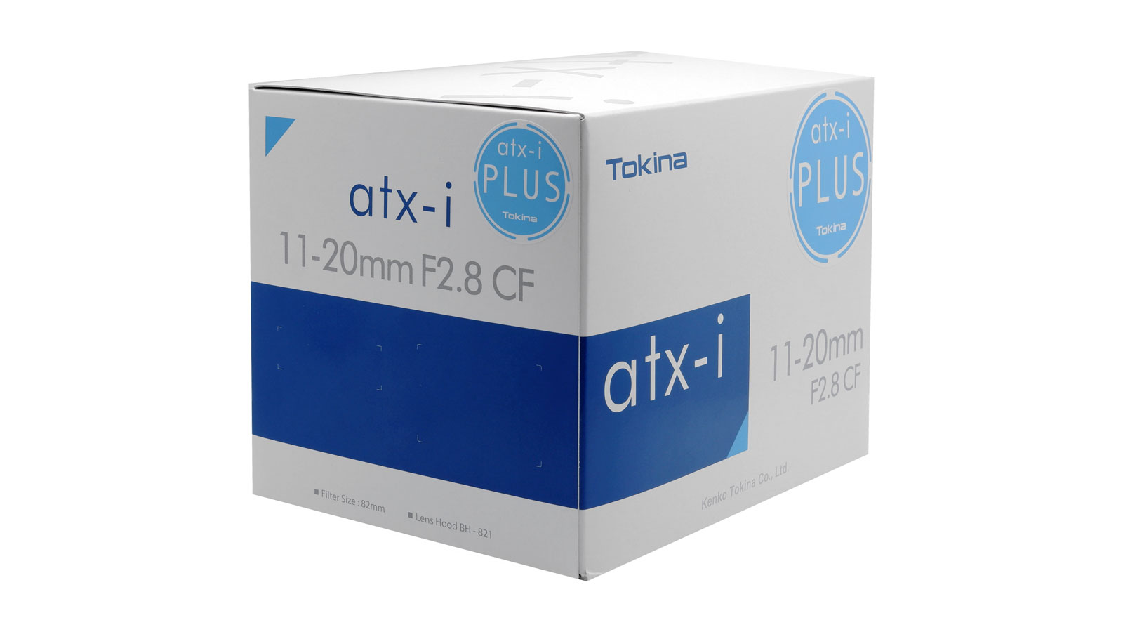 Пример упаковки серии Tokina atx-i с наклейкой "PLUS".