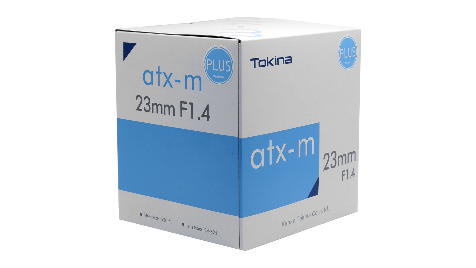 Пример упаковки серии Tokina atx-m с наклейкой "PLUS".
