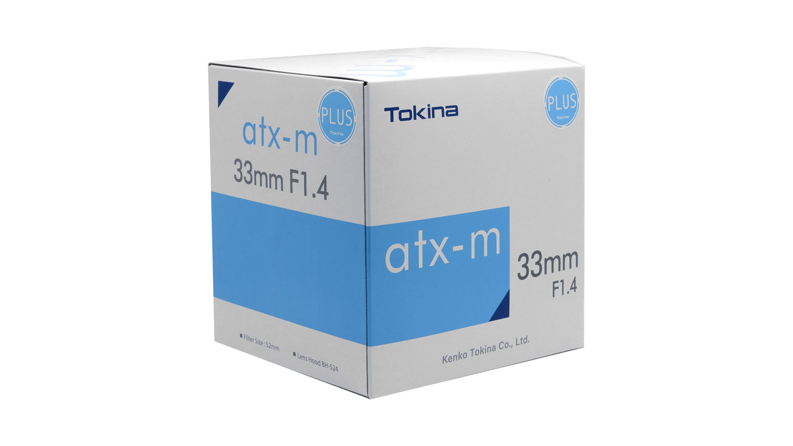 Пример упаковки серии Tokina atx-m с наклейкой "PLUS".